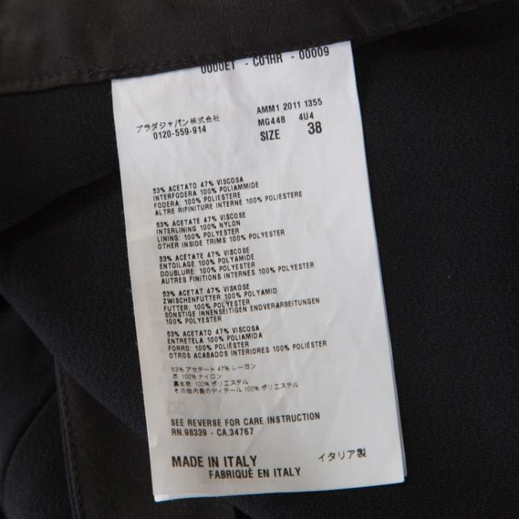 Pre Owned Miu Miu Black Wrap Mini Skirt S