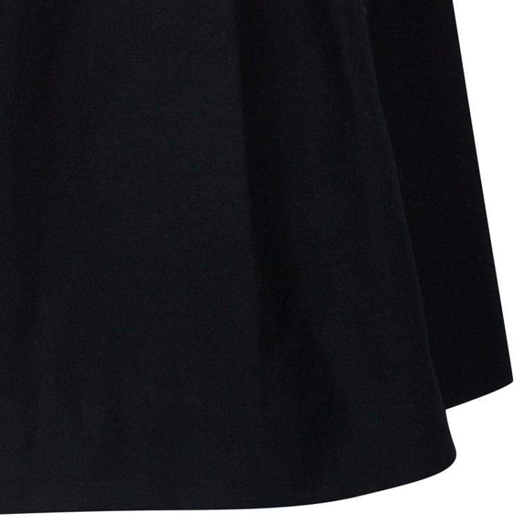 Pre Owned Miu Miu Black Pleated Wool Mini Skirt S