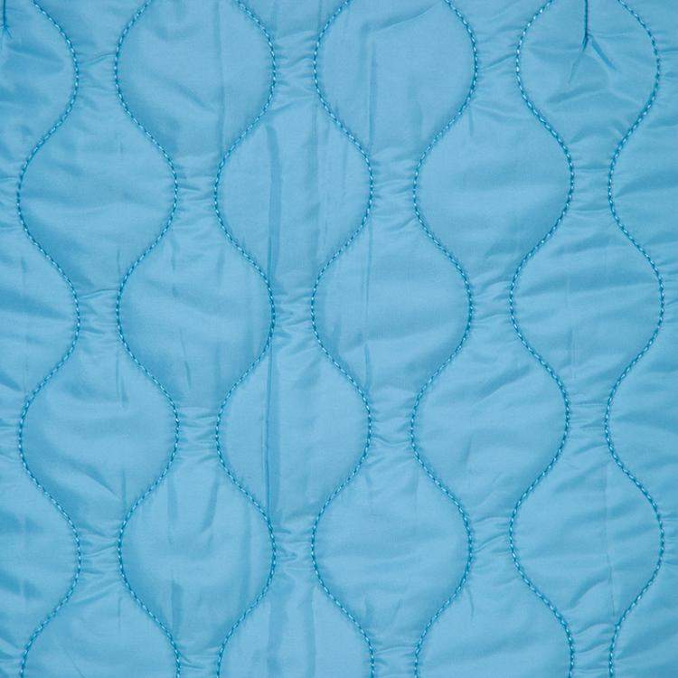 Pre Owned Miu Miu Powder Blue Quilted Mini Skirt  S