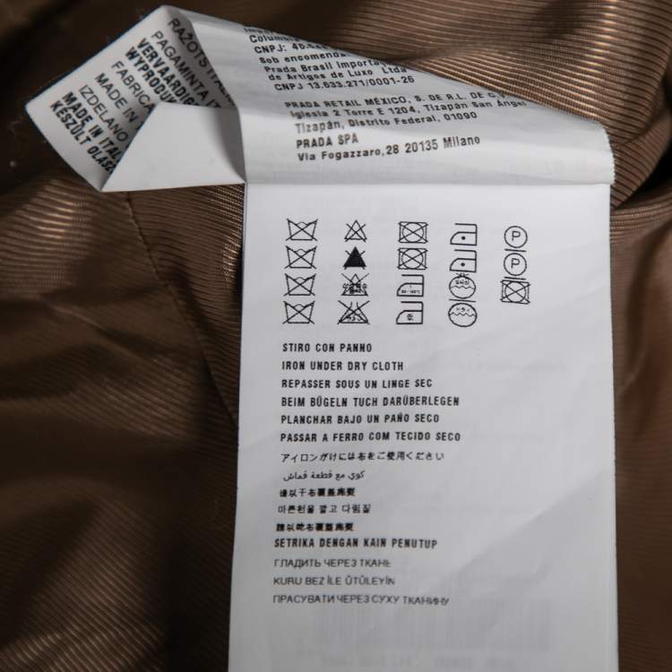 مملوكة مسبقًا Miu Miu Beige Wool Button Front Long Sleeve Coat S