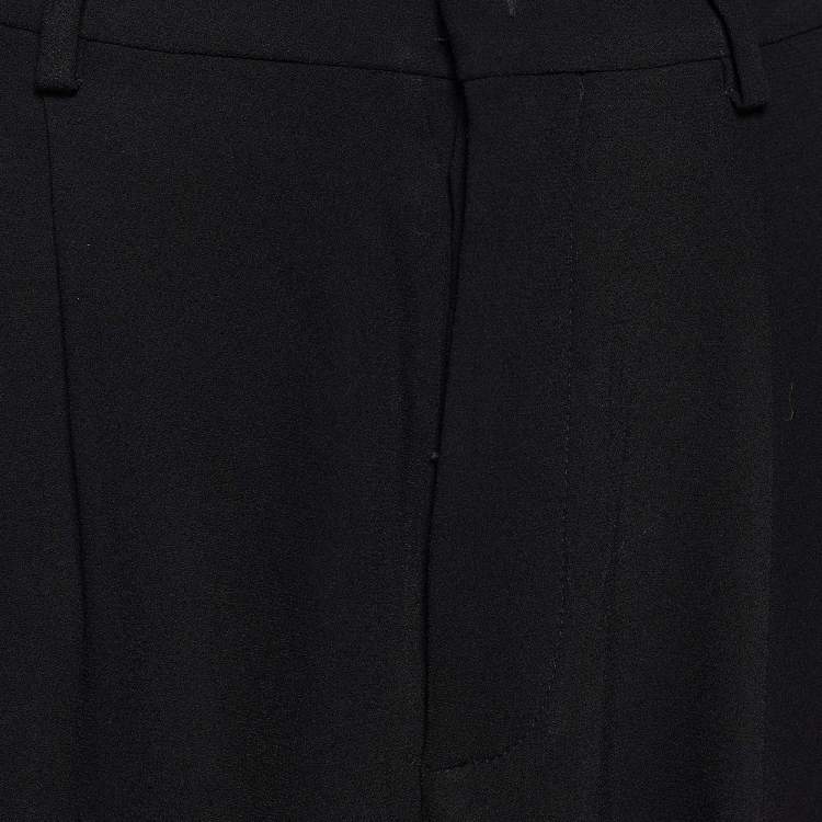 Pre Owned Miu Miu Black Crepe Tapered Trousers M