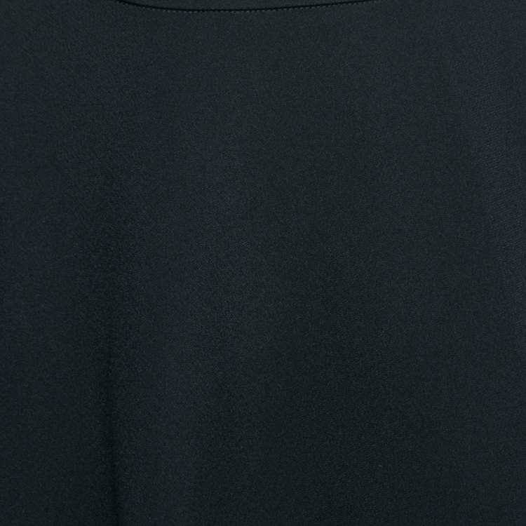 Pre Owned Miu Miu Black Crepe Mini Wrap Skirts S