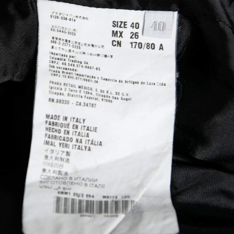 Pre Owned Miu Miu Black Wool Buckle Detail Hooded Peacoat S