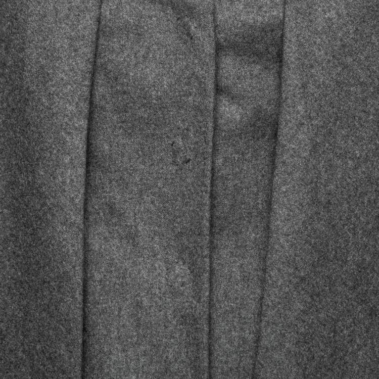 Pre Owned Miu Miu Dark Grey Wool Neck Tie Blazer M 