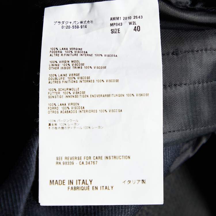 Pre Owned Miu Miu Black Wool Pleated Shorts S
