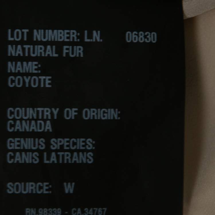 Pre Owned Miu Miu Beige Cayote Fur Short Sleeve Jacket M