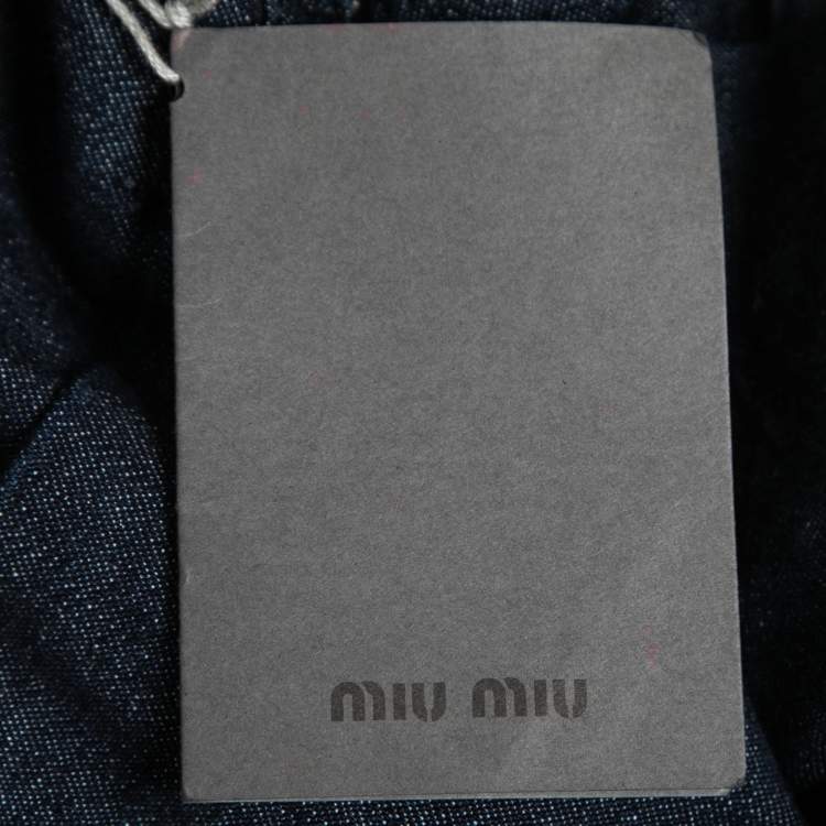 Pre Owned Miu Miu Blue Denim Slim Fit Jeans M Waist 34"