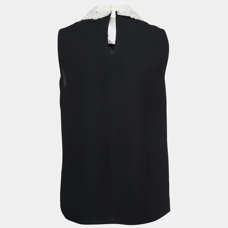 Miu Miu Monochrome Crepe Sleeveless Top XS Miu Miu | TLC