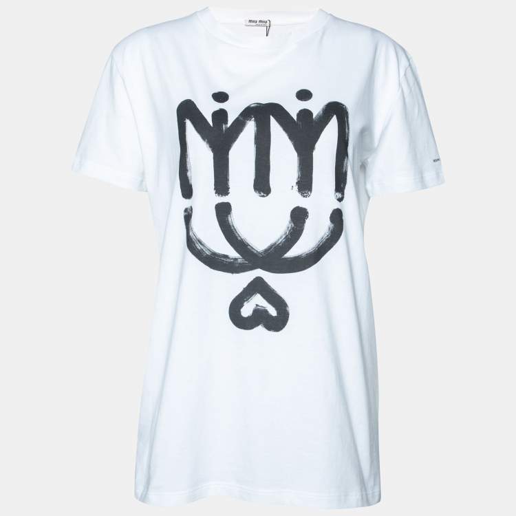 MIU MIU selling Printed Cotton T-shirt