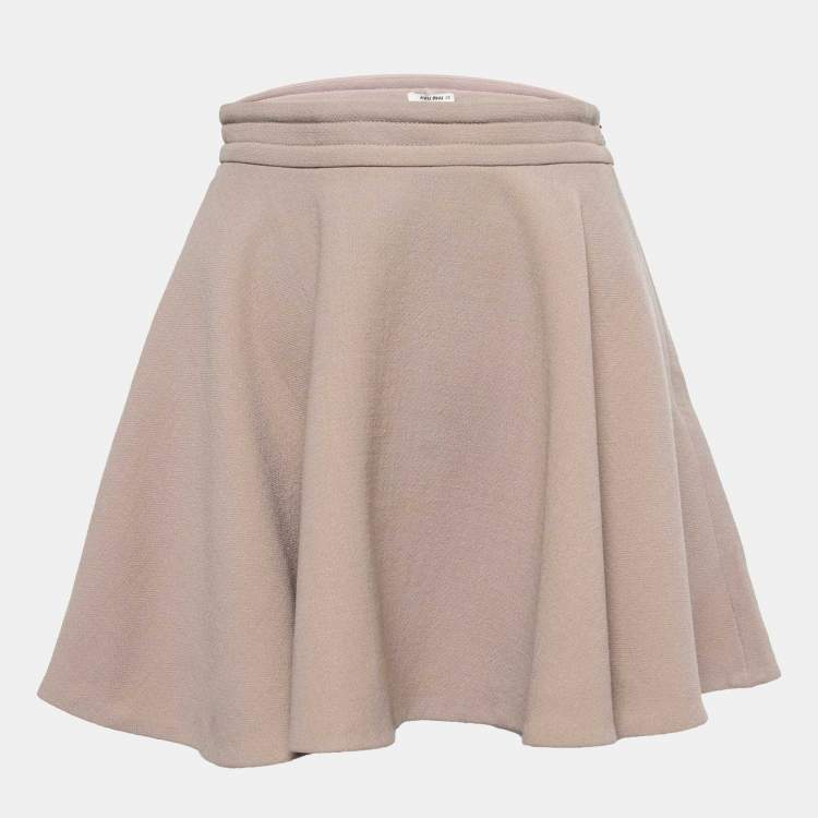 Long Flared Skirt - Light beige - Ladies