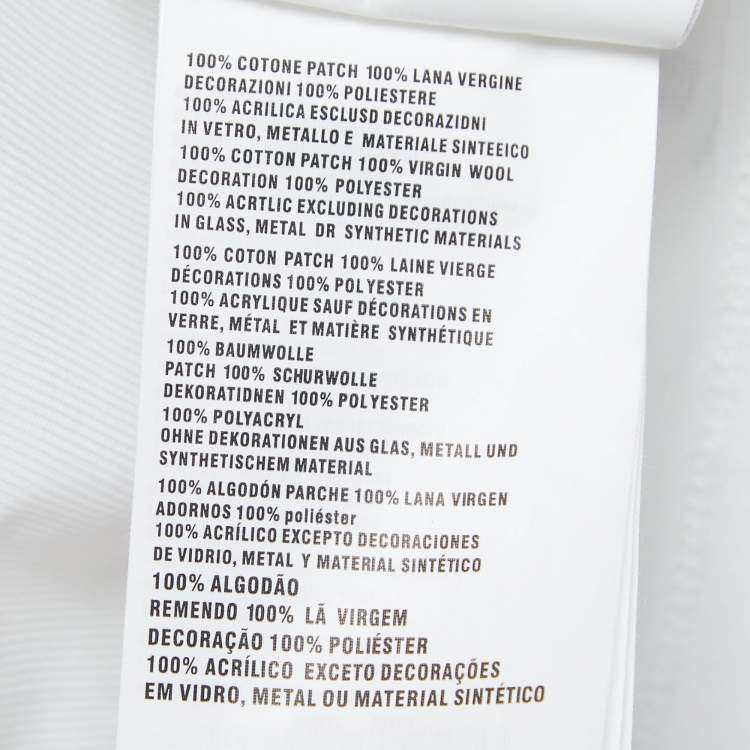 Pre Owned Miu Miu White Synthetic Crew Neck Short Sleeve T-Shirt M