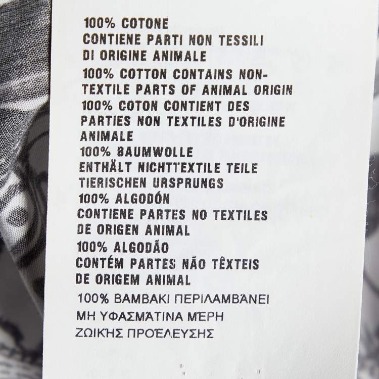 Pre Owned Miu Miu White Printed Cotton Sleeveless Shirt M