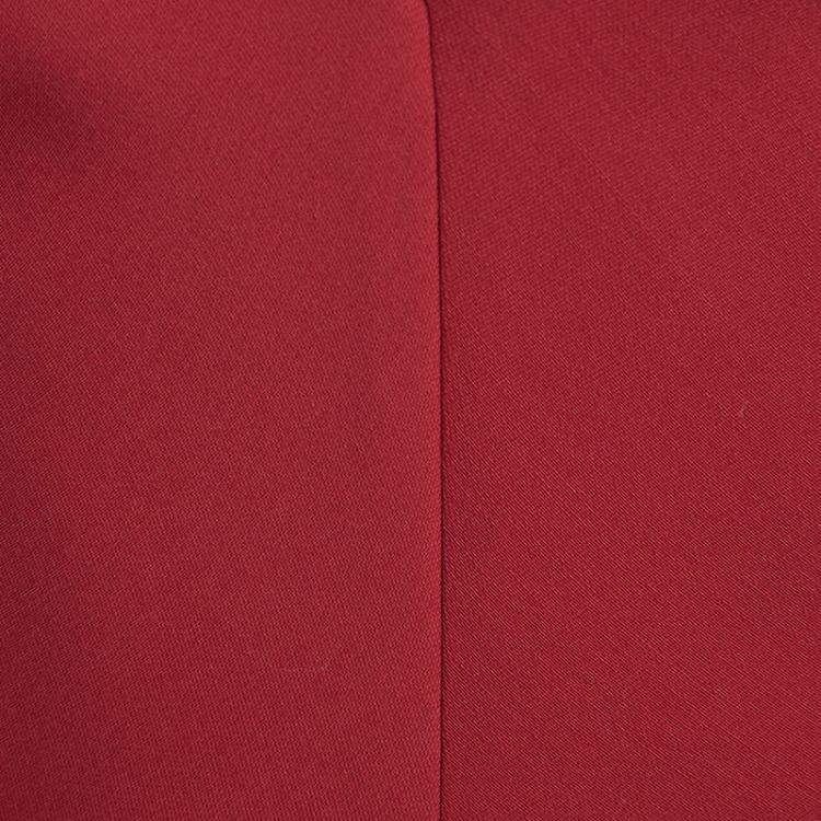 Pre Owned Miu Miu Red Wool Fit And Flare Dress S