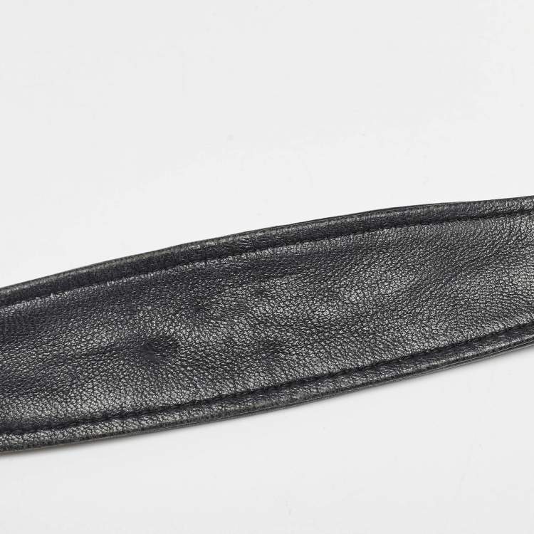 Pre Owned Miu Miu Black Matelassé Leather Chain Clutch Bag