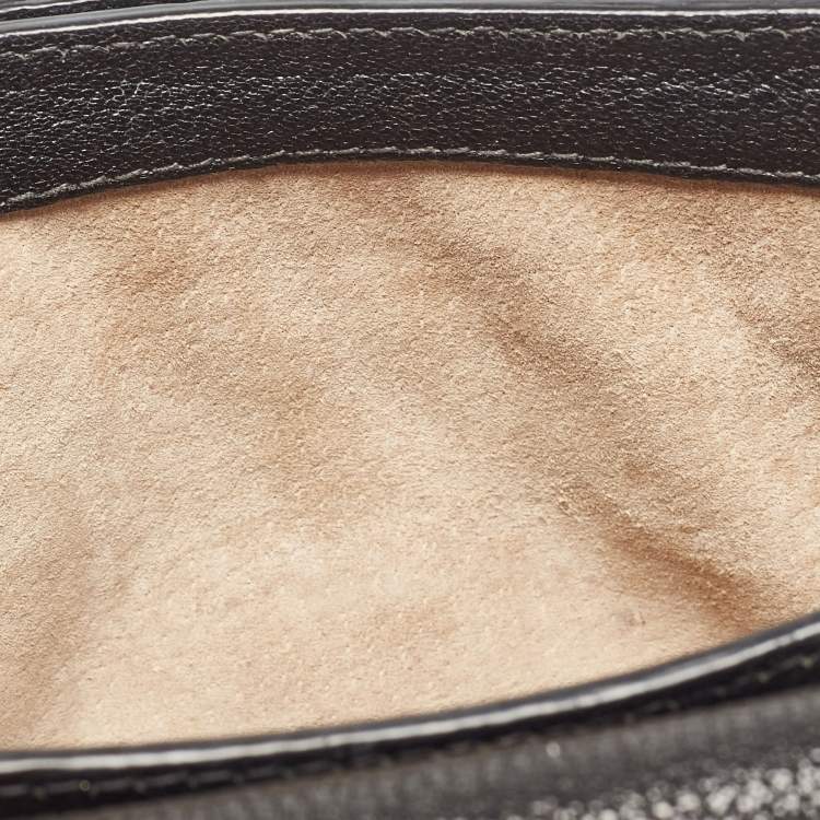 Pre Owned Miu Miu Black Madras Leather Flap Shoulder Bag