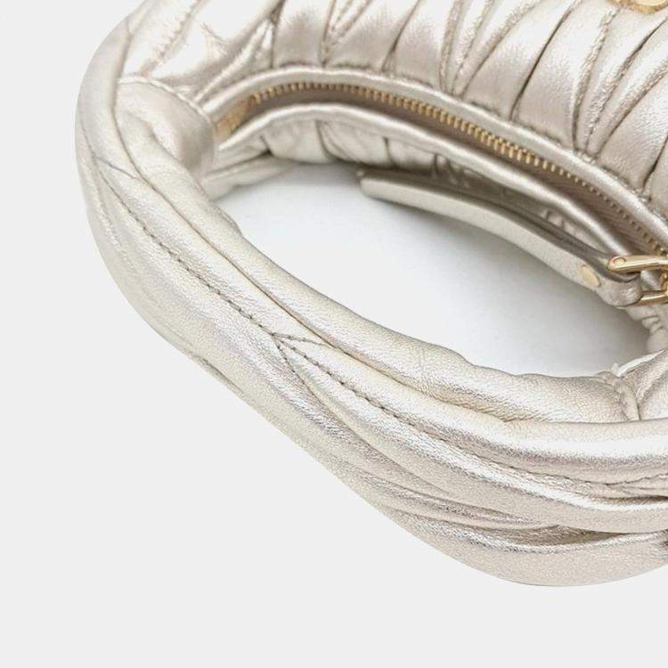 Pre Owned Miu Miu Wander Matrace Hobo Bag Mini