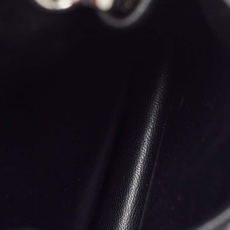 Pre Owned Miu Miu Black Matelasse Leather Phone Holder Crossbody Bag