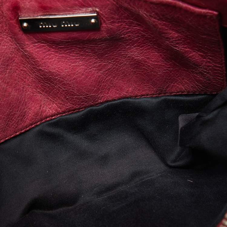 Pre Owned Miu Miu Pink Leather Matalasse Shoulder Bag