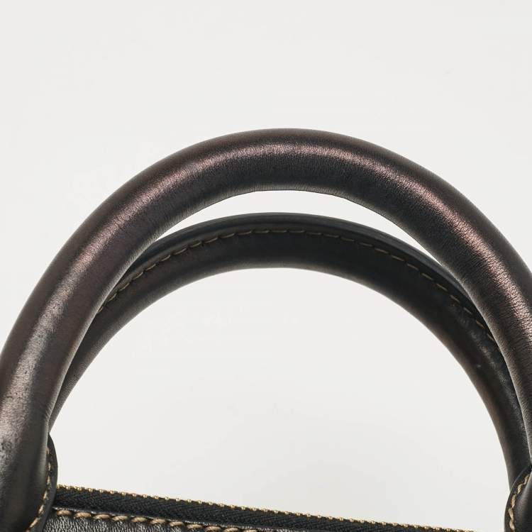 Pre Owned Miu Miu Black Leather Fold Over Shoulder Bag