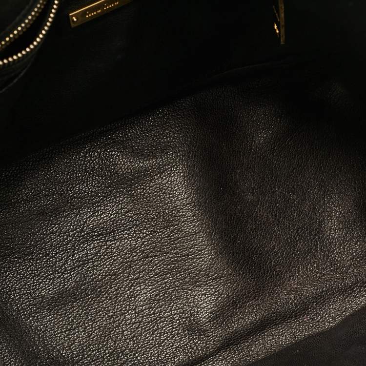 Pre Owned Miu Miu Red/White Leather Biker Dome Satchel