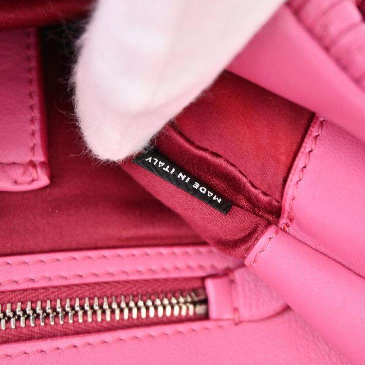 Pre Owned Miu Miu Pink Nappa Crystal Handbag