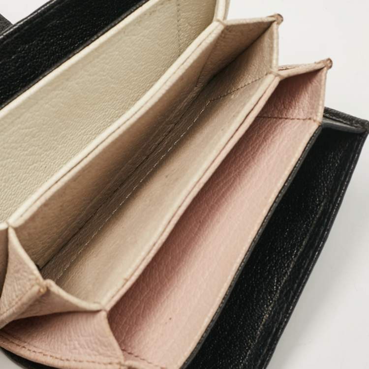 Pre Owned Miu Miu Multicolor Leather Accordion Card Holder