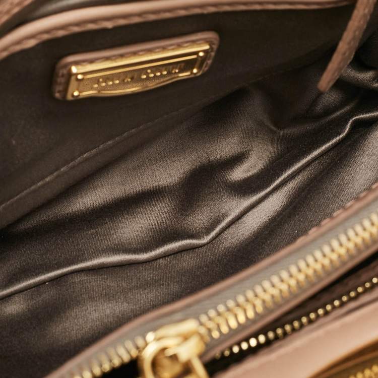 Pre Owned Miu Miu Beige/Cream Matelassé Leather Frame Crossbody Bag