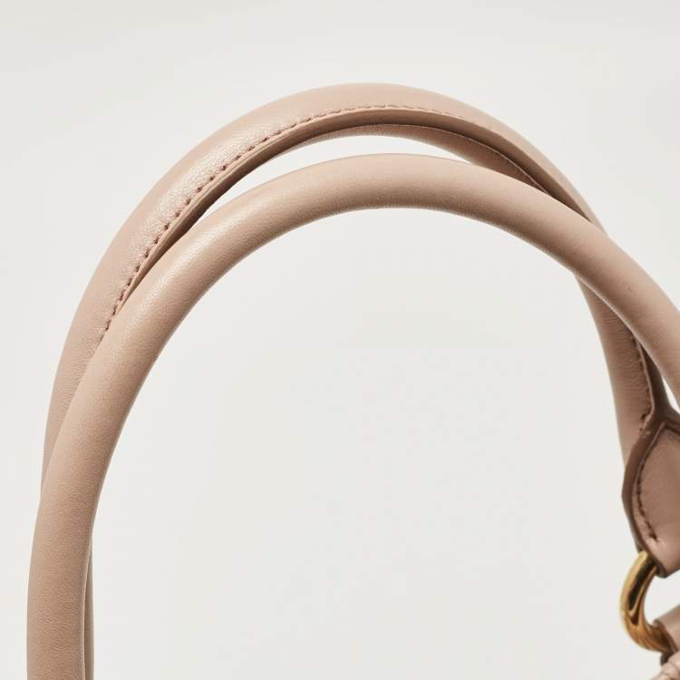 Pre Owned Miu Miu Beige Matelasse Leather Shoulder Bag