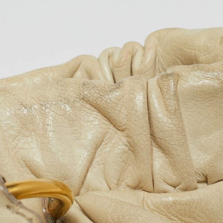 Pre Owned Miu Miu Cream Leather Gaufre Tote