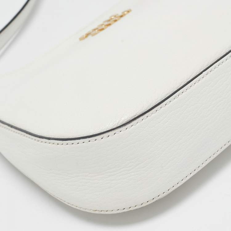 Pre Owned Miu Miu White Madras Leather Hobo