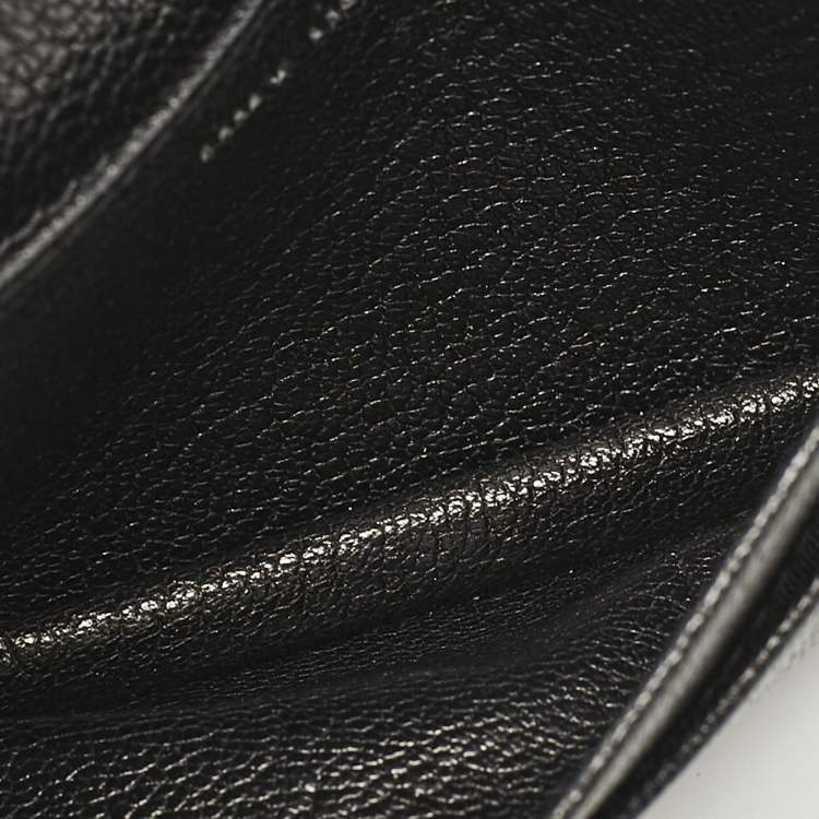 مملوكة مسبقًا Miu Miu Black Leather Logo Flap Card Case