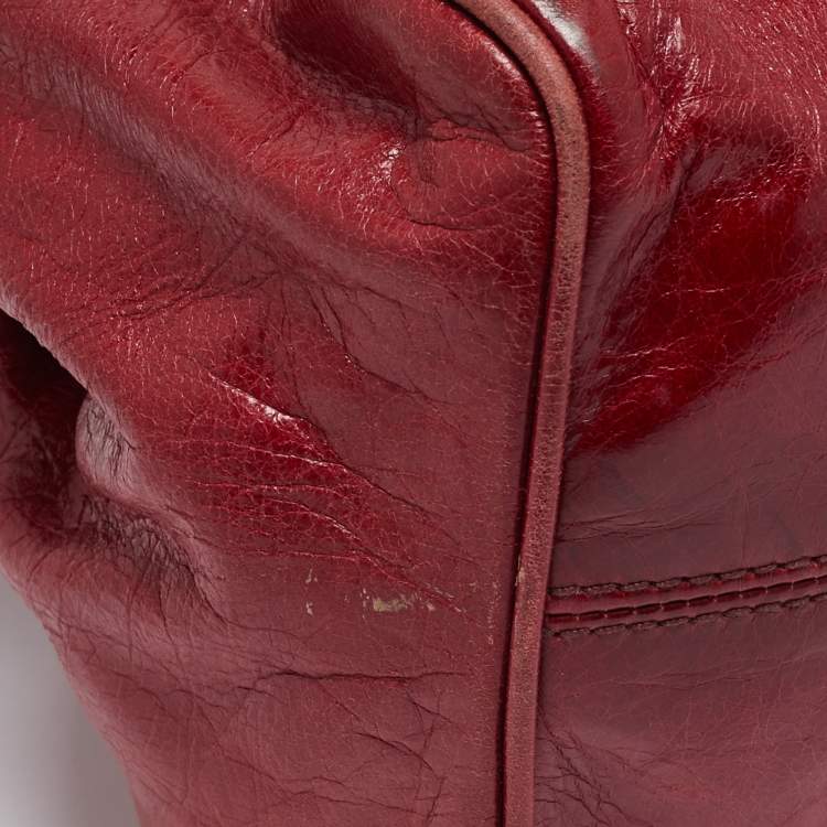 Pre Owned Miu Miu Red Leather Bow Satchel