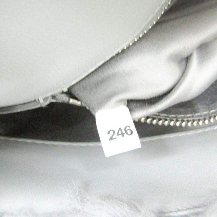 Pre Owned  Miu Miu Grey Fur Shoulder Bag
