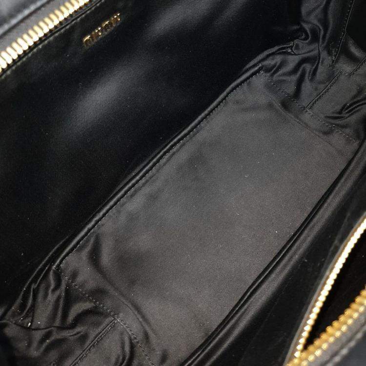 Pre Owned Miu Miu Leather embossed logo bowling bag
