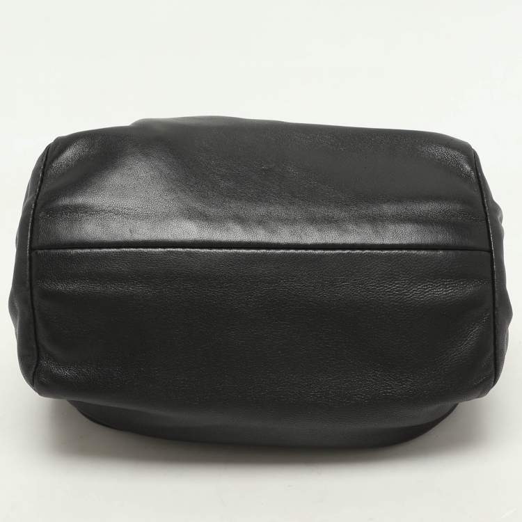 Pre Owned Miu Miu Black Leather Vintage Frame Clutch