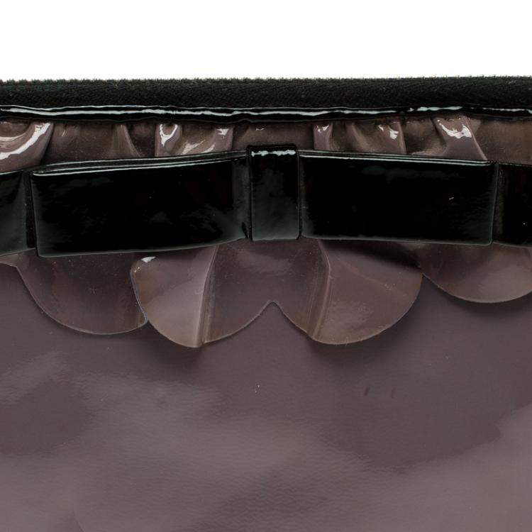 Pre Owned Miu Miu Lilac Patent Leather Zip Around Wallet