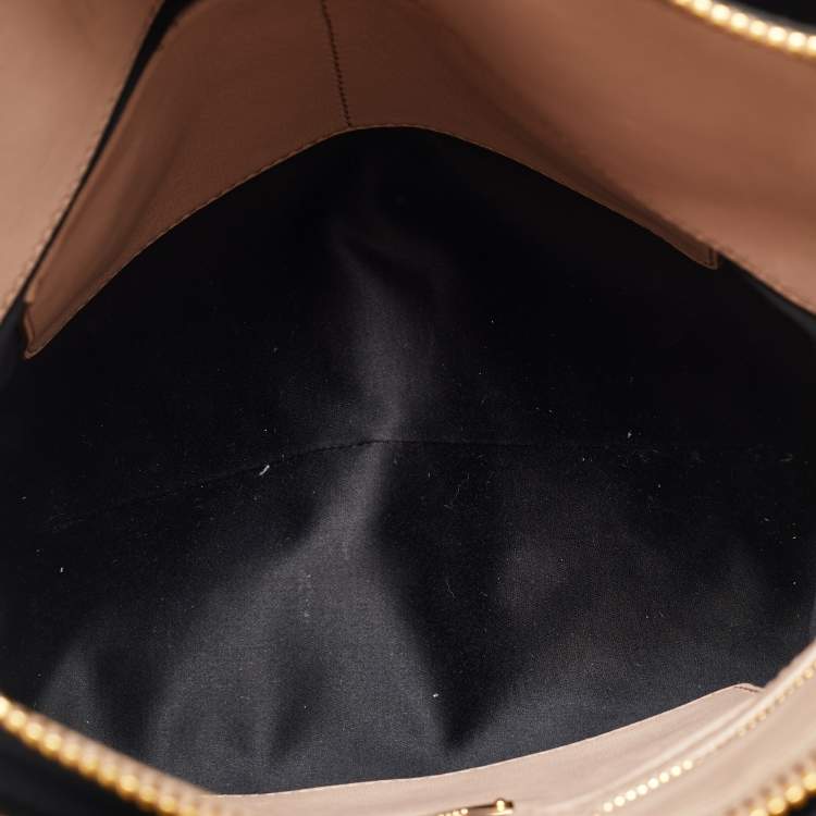 Pre Owned Miu Miu Old Rose Matelasse Leather Double Zip Tote