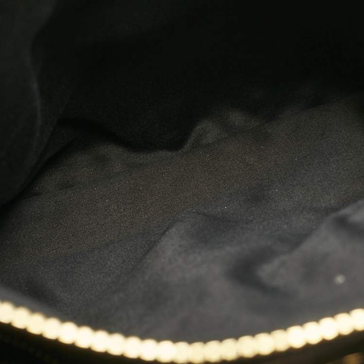 Pre Owned Miu Miu Black Matelasse Leather Biker Tote