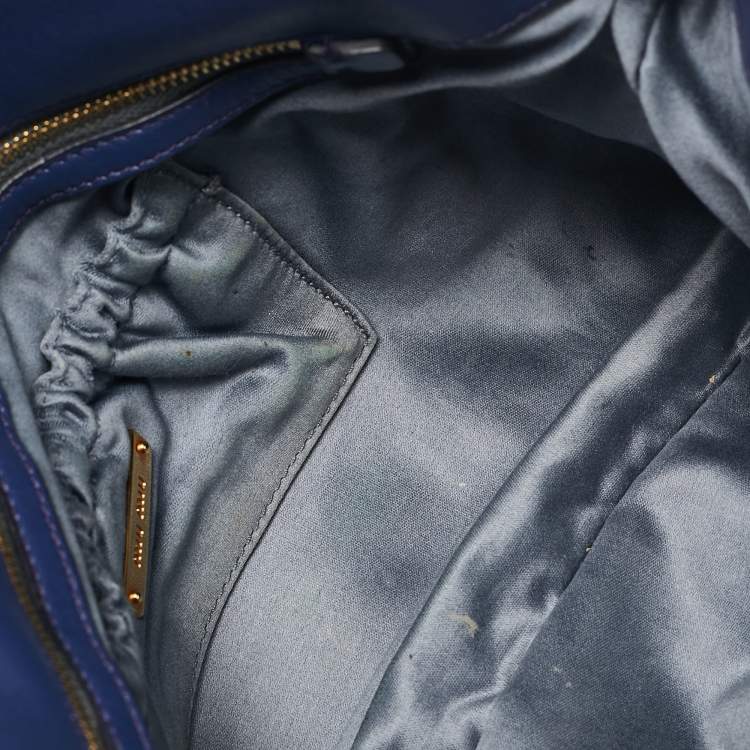 مملوكة مسبقًا Miu Miu Purple Matelassé Nappa Leather Crystal Shoulder Bag