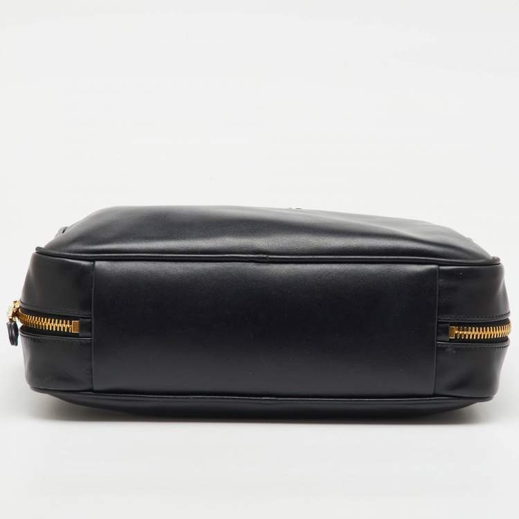 Pre Owned Miu Miu Black Leather Top Zip Beau Satchel
