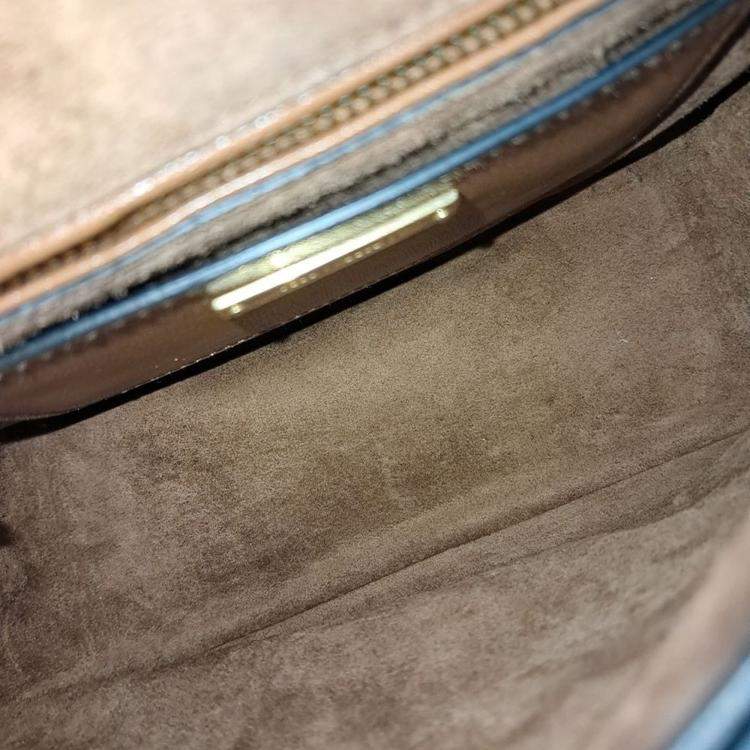 Pre Owned Miu Miu Brown Leather Dahlia Shoulder Bag