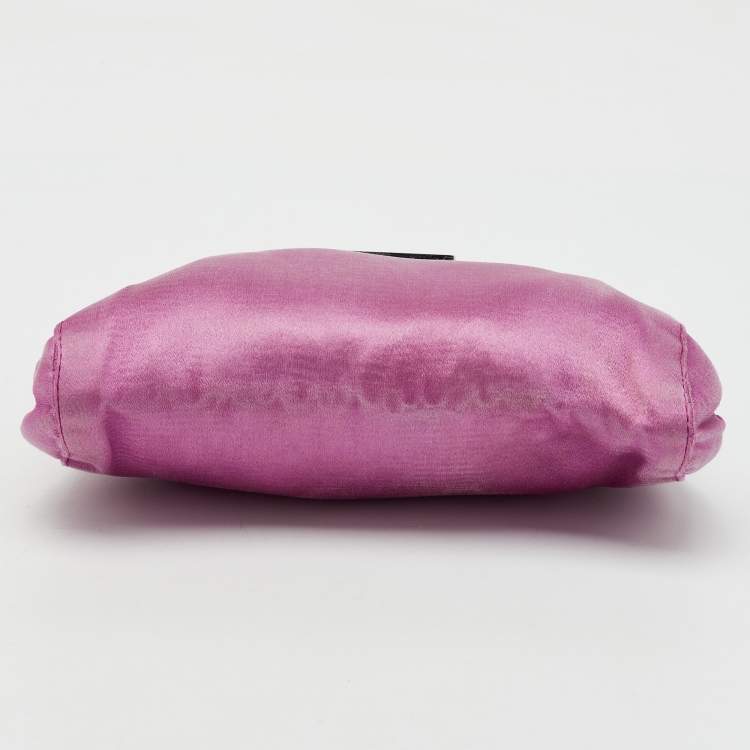 Pre Owned Miu Miu Pink Satin Frame Clutch