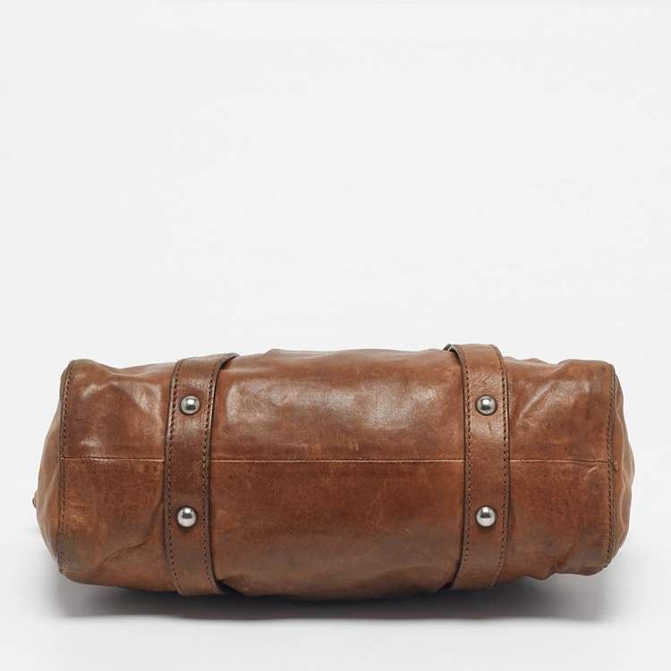 Pre Owned Miu Miu Brown Leather Satchel