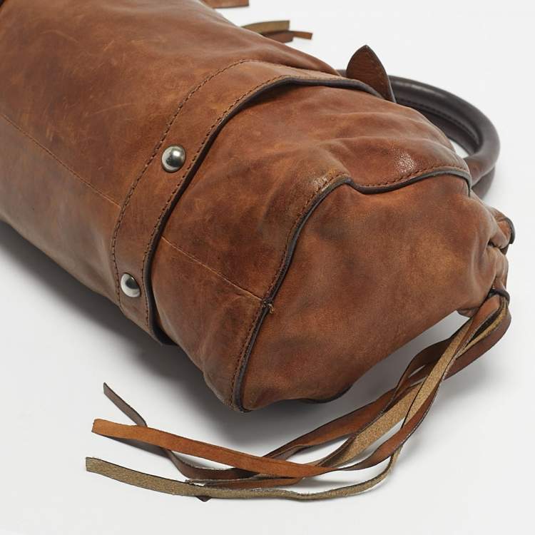 Pre Owned Miu Miu Brown Leather Satchel