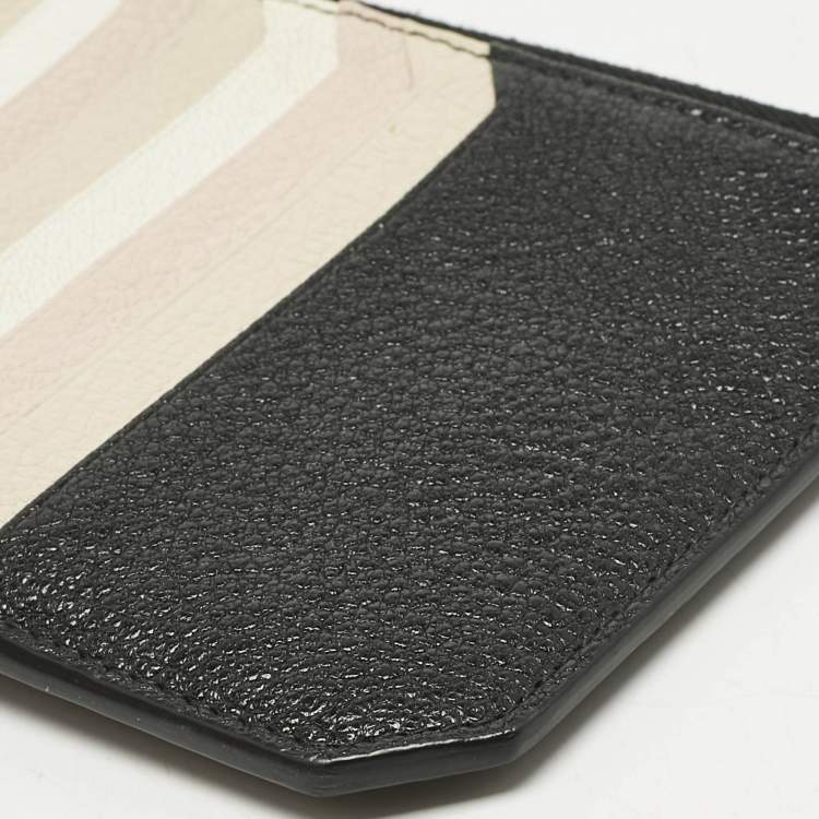 Pre Owned Miu Miu Multicolor Madras Leather Zip Card Holder