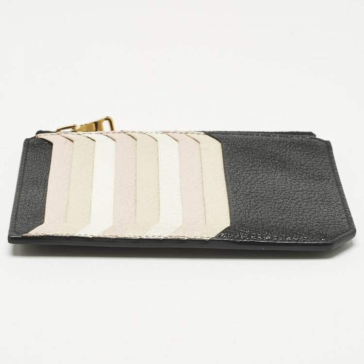 Pre Owned Miu Miu Multicolor Madras Leather Zip Card Holder