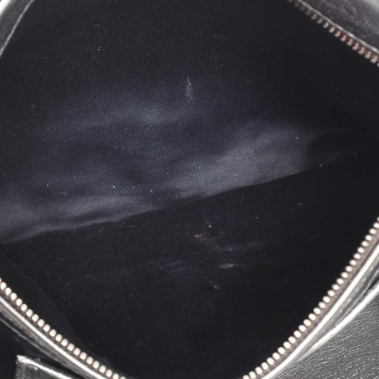 Pre Owned Miu Miu Metallic Silver Matelasse Leather Clutch