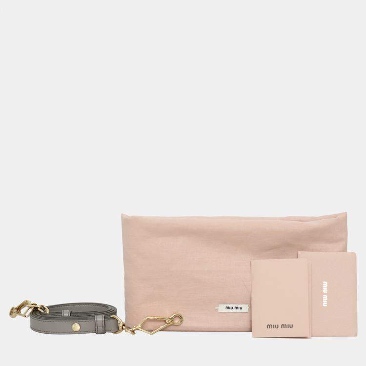 Pre Owned Miu Miu Tassle Shoulder Bag With Braided Handle