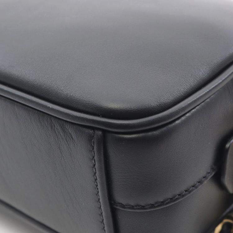 Pre Owned Miu Miu Miu Shoulder Bag Leather Black