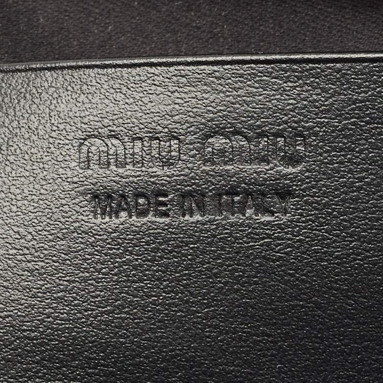 Pre Owned Miu Miu Black Leather Small Belt Bag